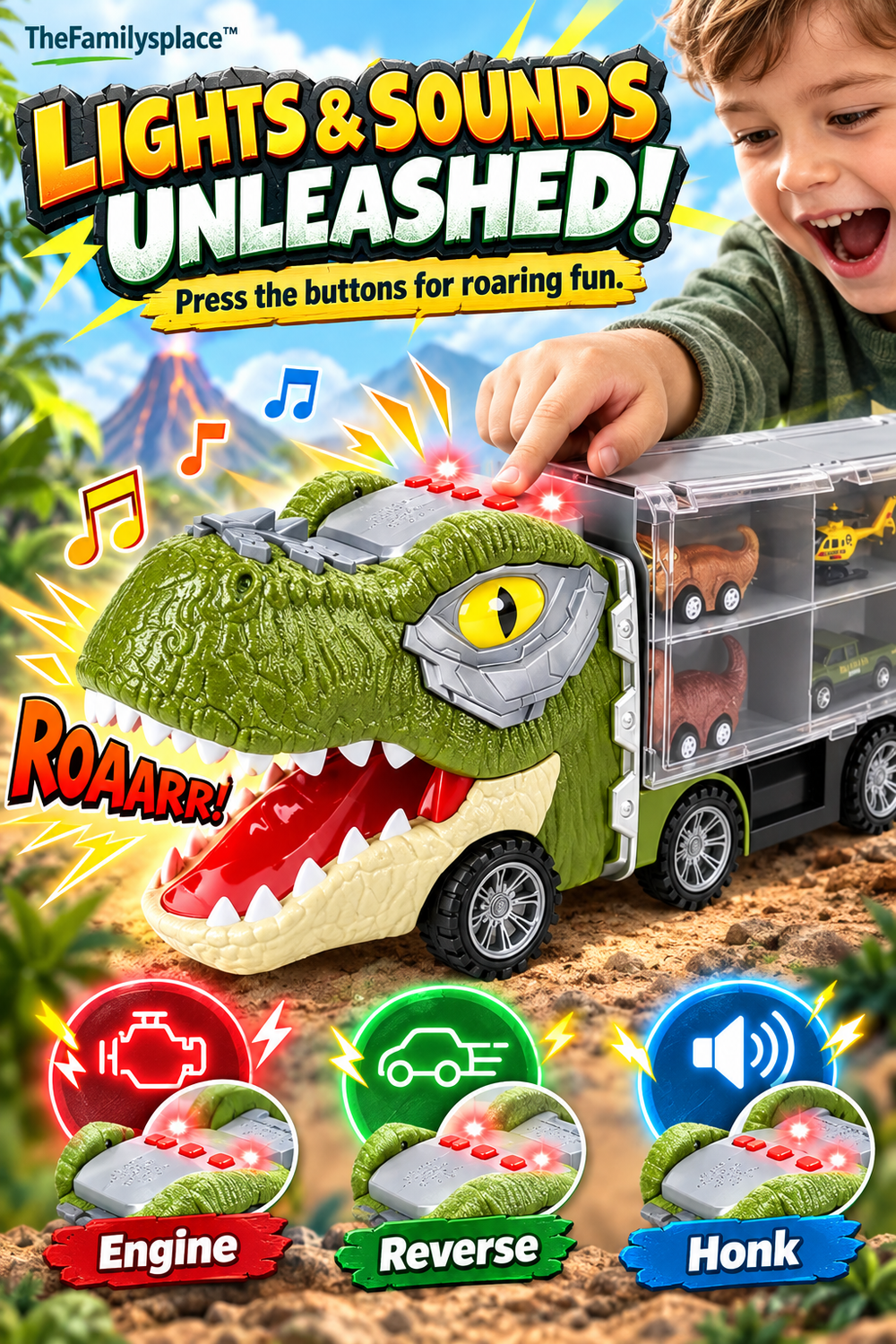 RoarHauler™ Dinosaur Truck