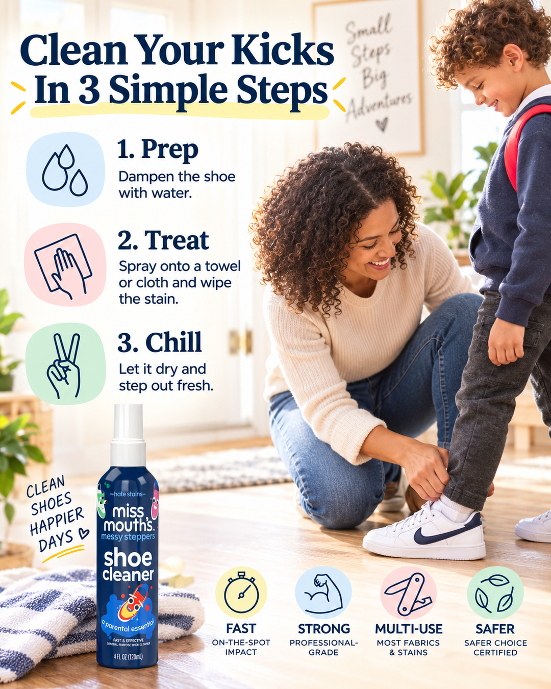 Miss Mouth's Messy Steppers Shoe Cleaner Kit – Fresh Shoes Made Easy 👟✨
