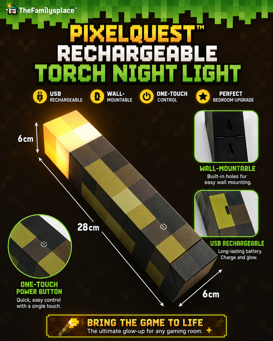 PixelQuest™ Rechargeable Torch Night Light
