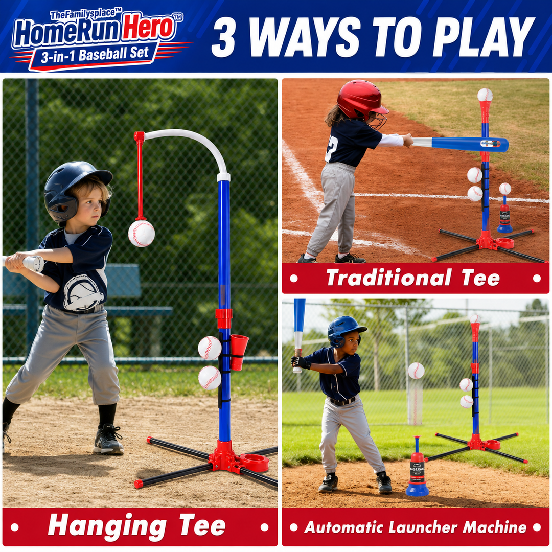 HomeRun Hero™ 3-in-1 Baseball Set