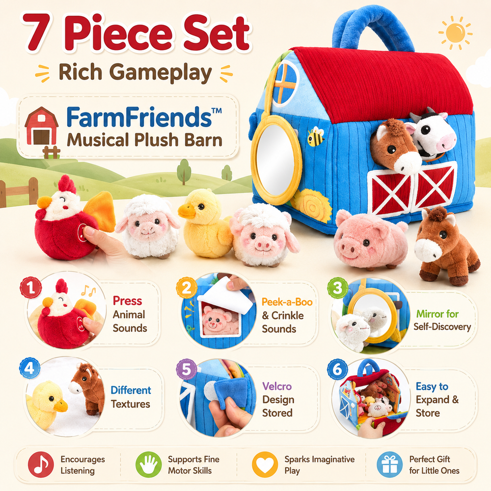 FarmFriends™ Musical Plush Barn