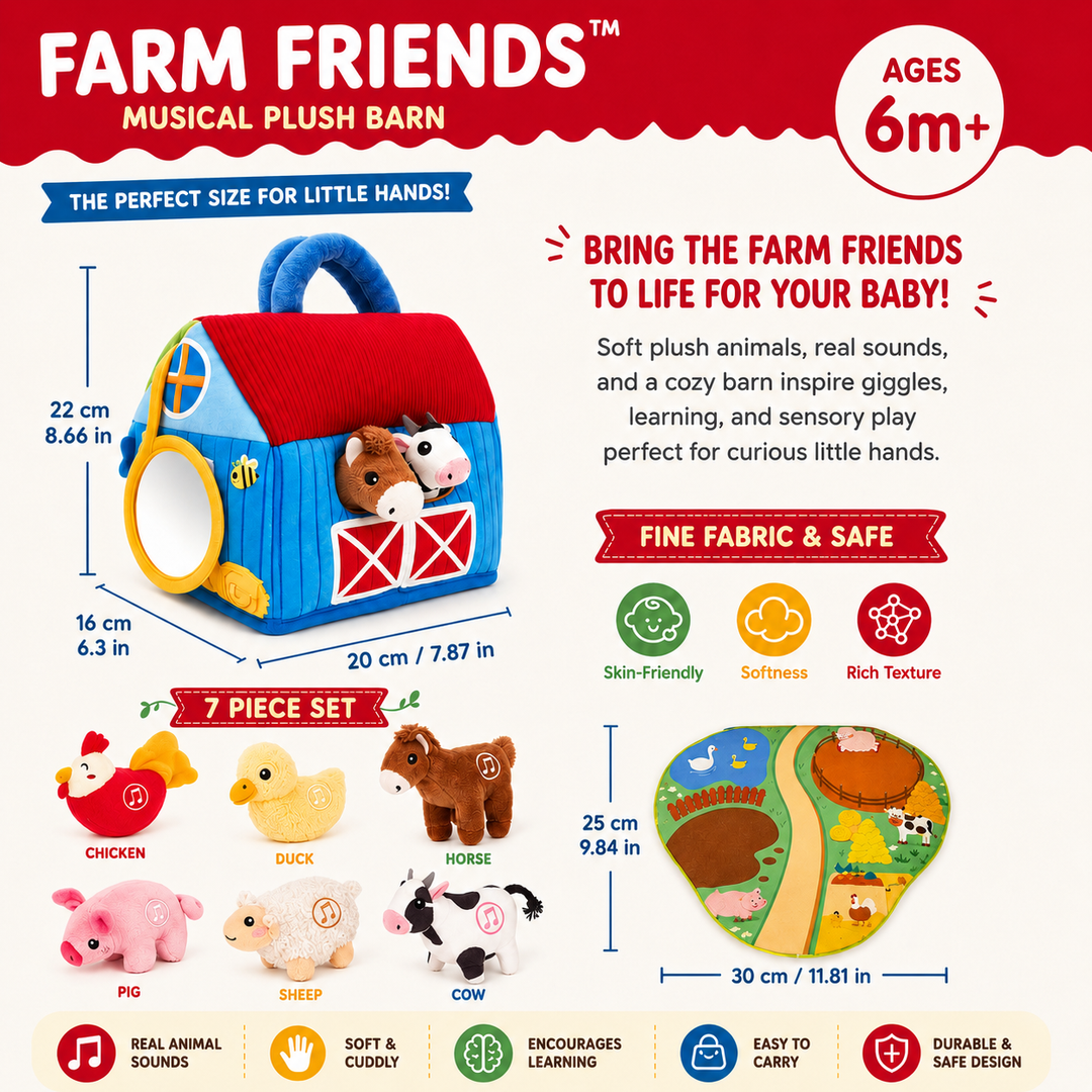 FarmFriends™ Musical Plush Barn