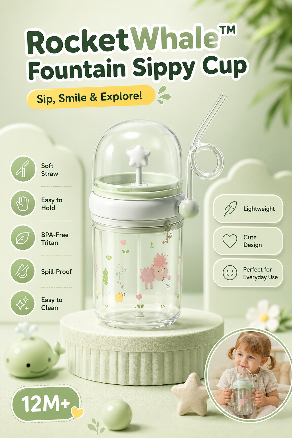 RocketWhale™ Fountain Sippy Cup