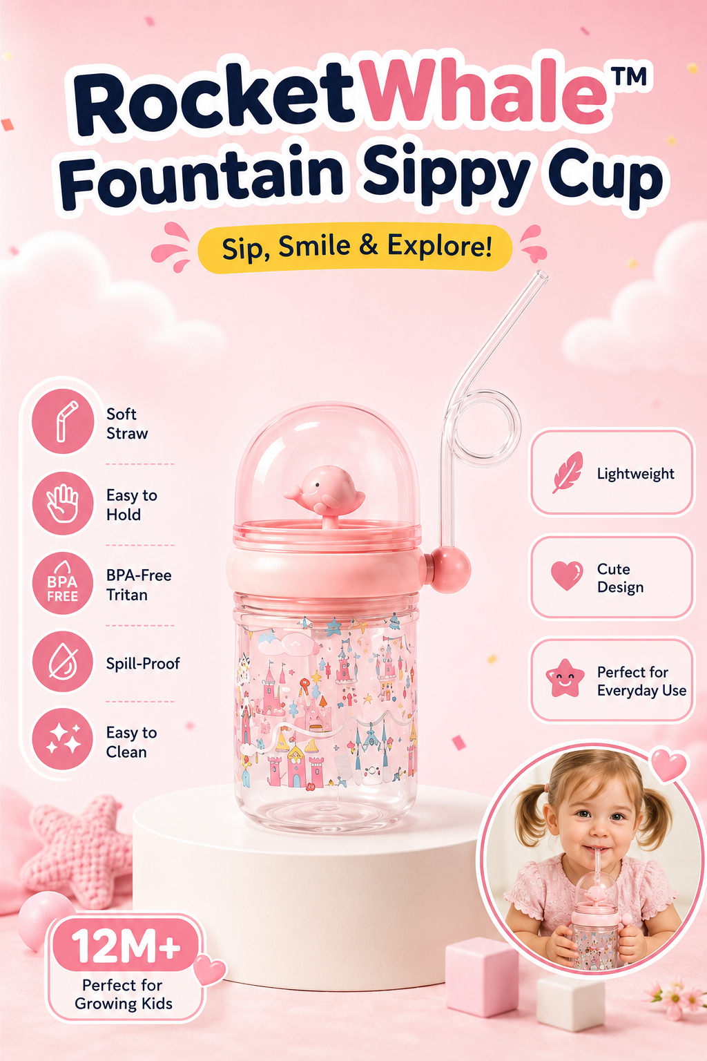 RocketWhale™ Fountain Sippy Cup