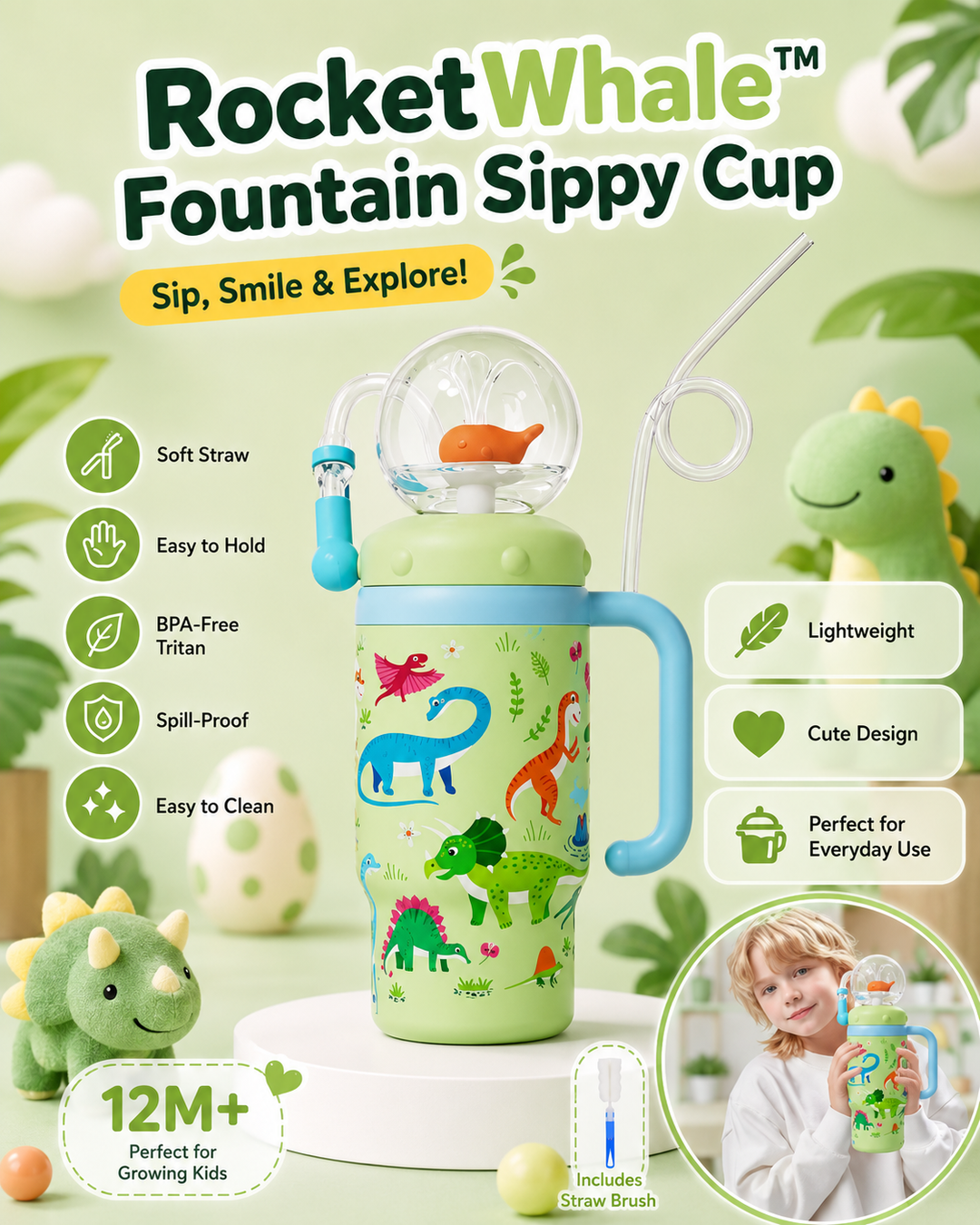 RocketWhale™ Fountain Sippy Cup