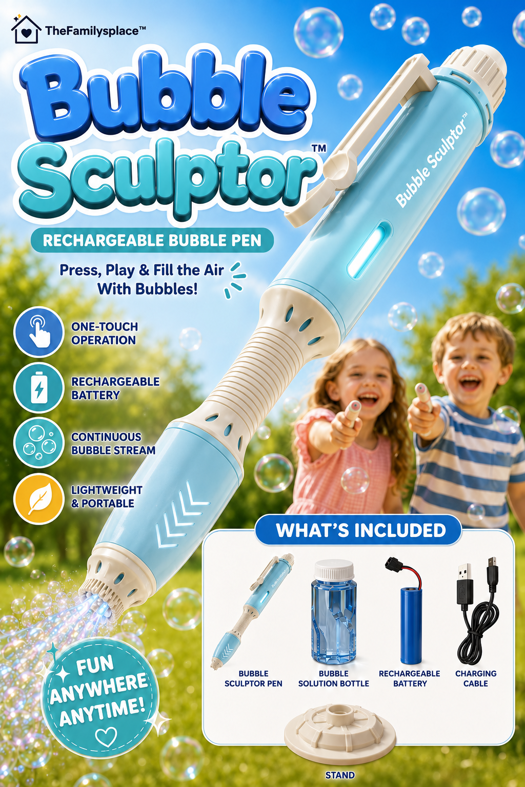 Bubble Sculptor™ Rechargeable Bubble Pen
