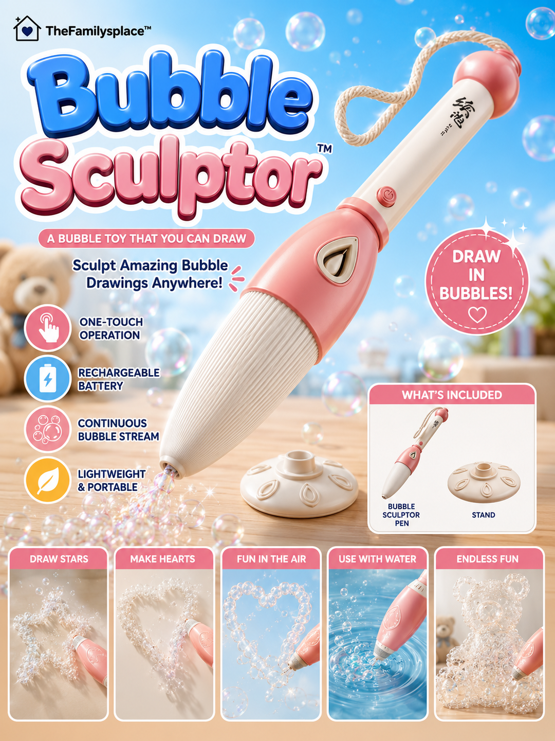 Bubble Sculptor™ Rechargeable Bubble Pen
