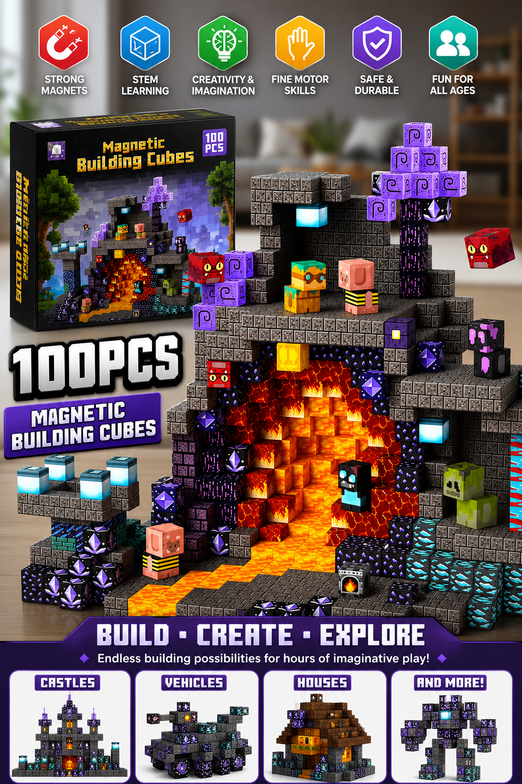 Smart Magnetic Building Cube - TheFamilysplace™