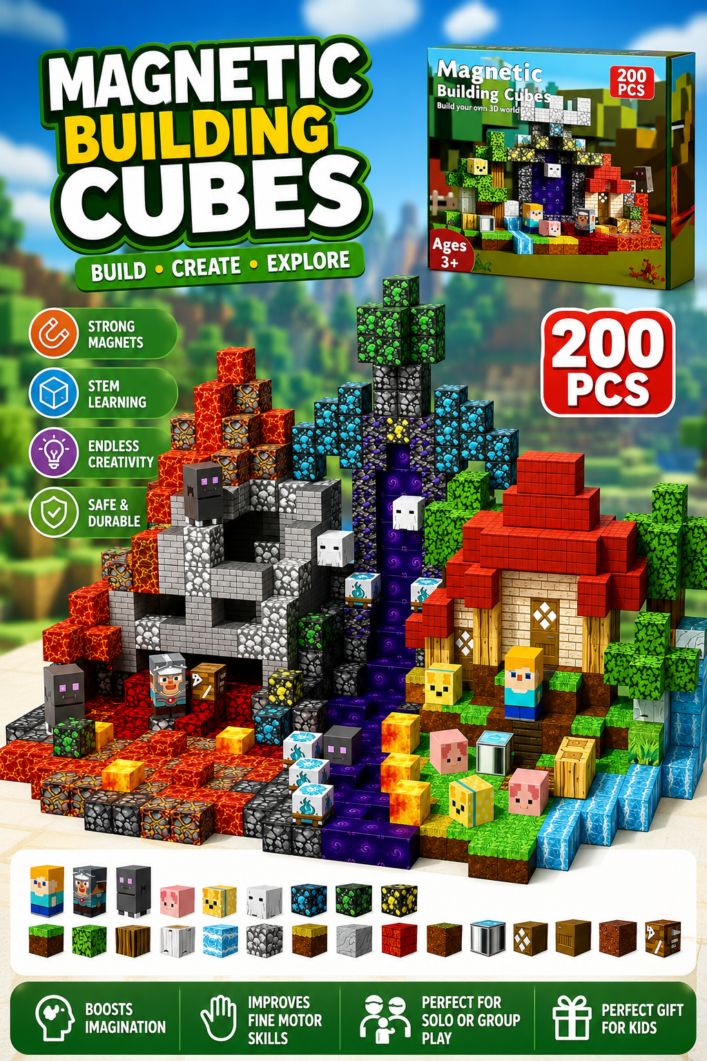 Smart Magnetic Building Cube - TheFamilysplace™