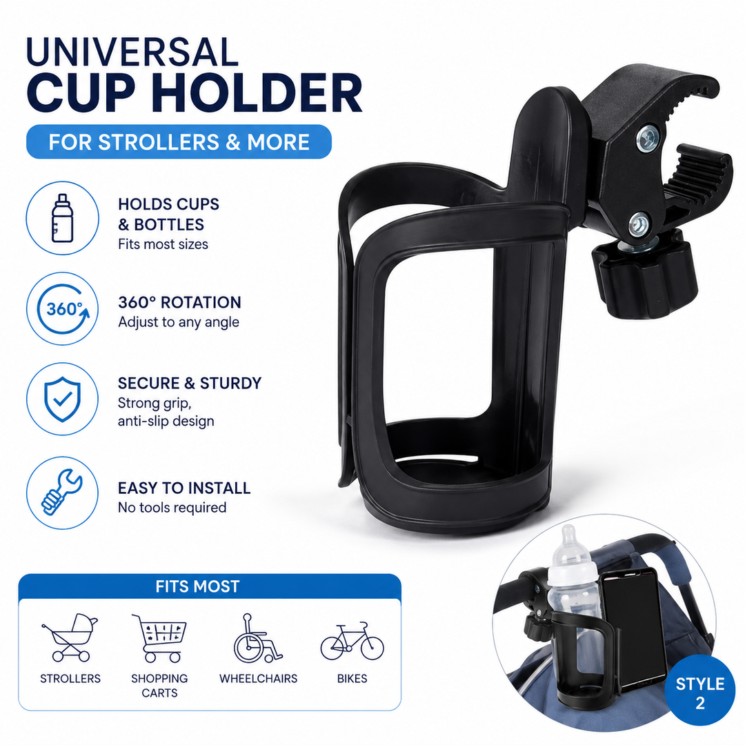 Universal Stroller Cup and Phone Holder