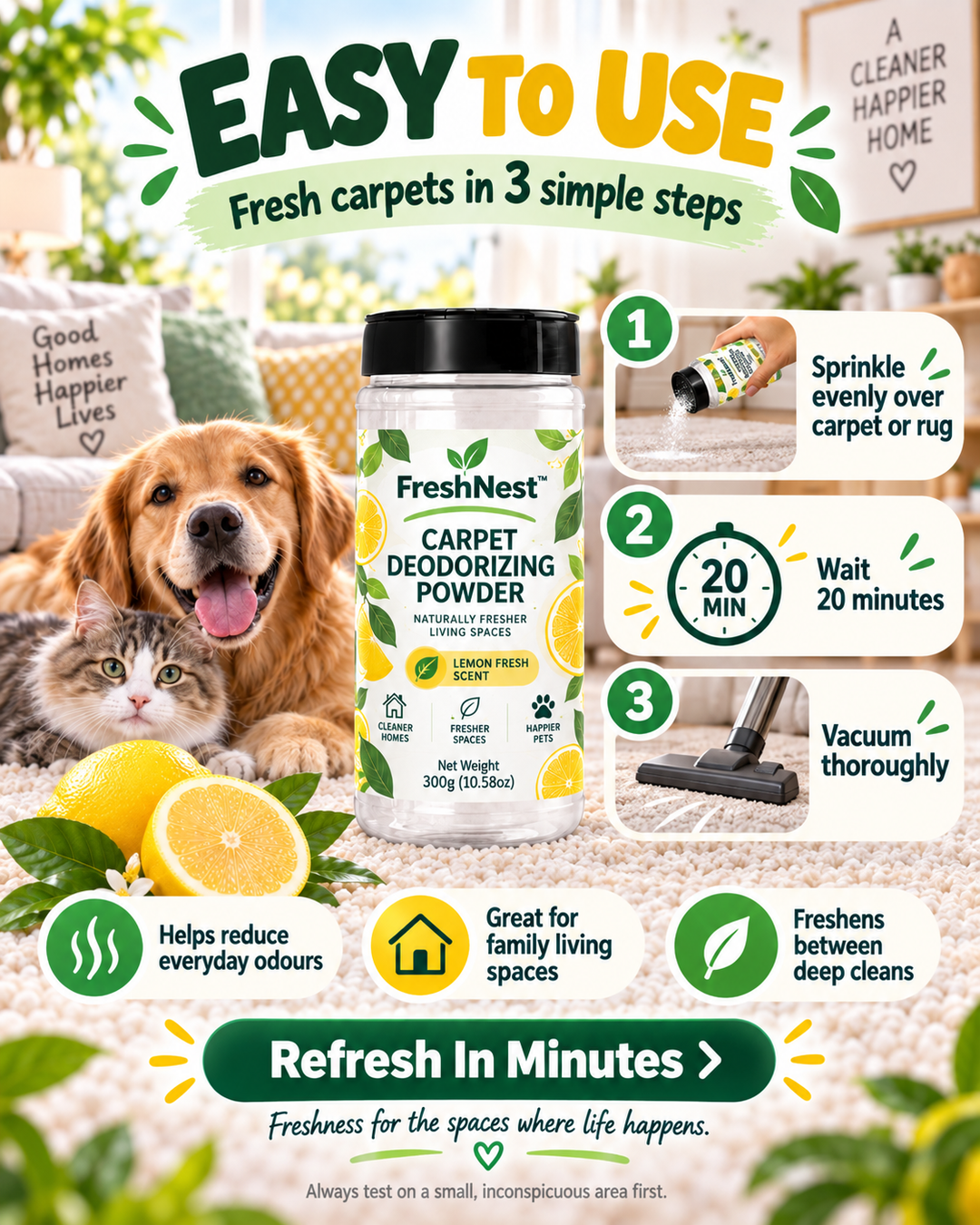 FreshNest™ Carpet Deodorizing Powder