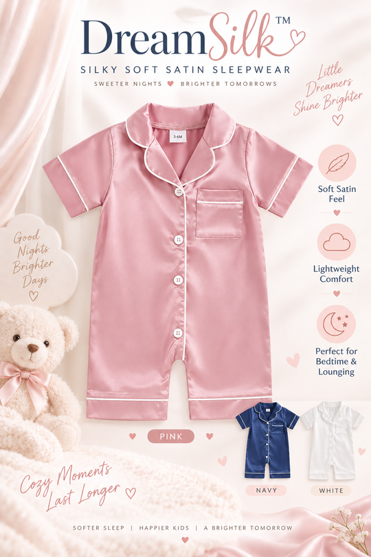 DreamSilk™ Silk Satin Pajama Set – Soft, Smooth & Made for Dreamy Nights ✨🌙