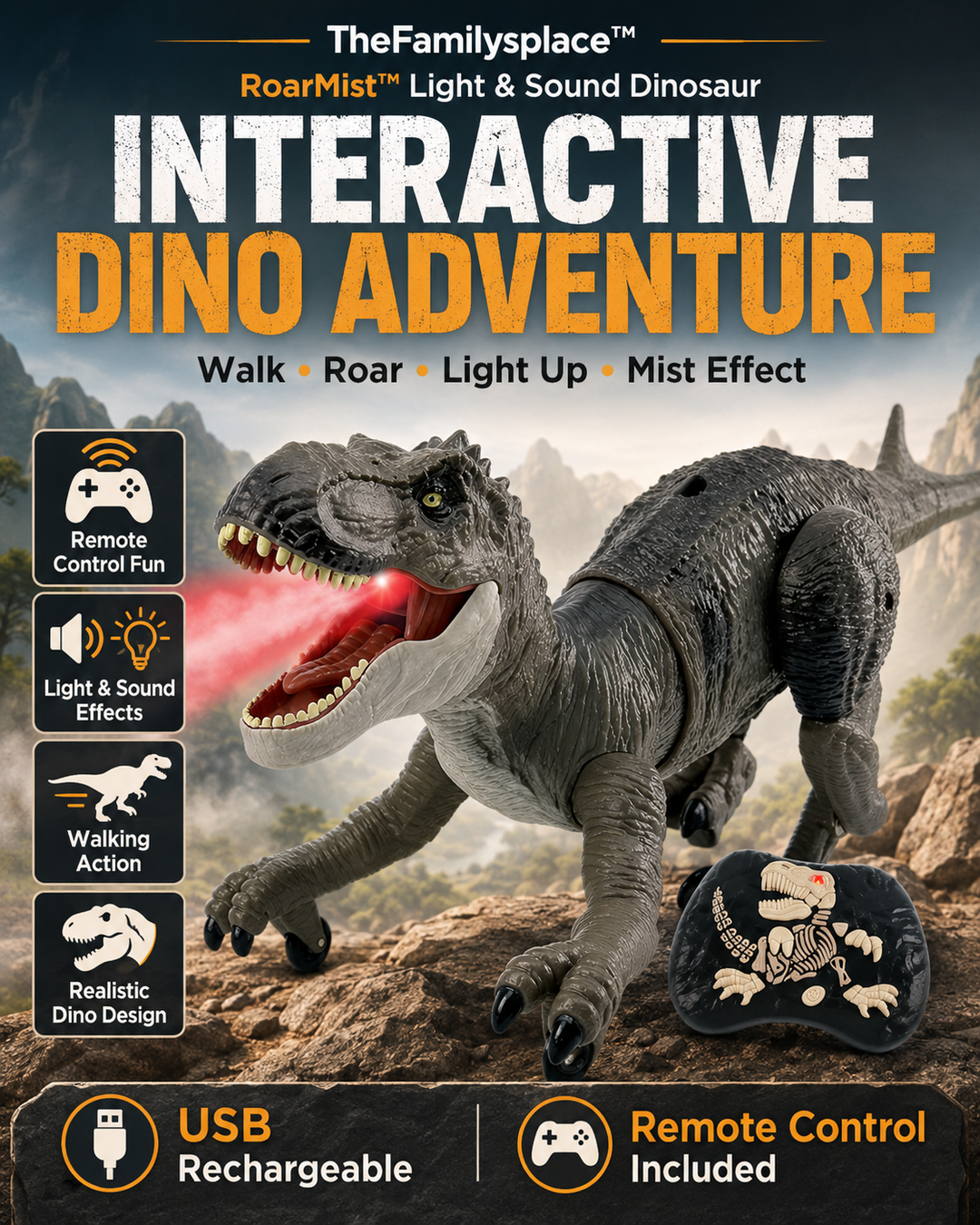 RoarMist™ Light & Sound Dinosaur