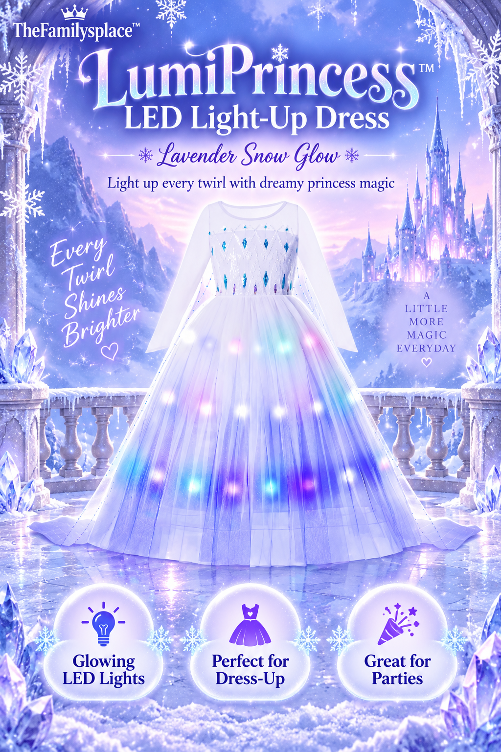 LumiPrincess™ LED Light-Up Dress