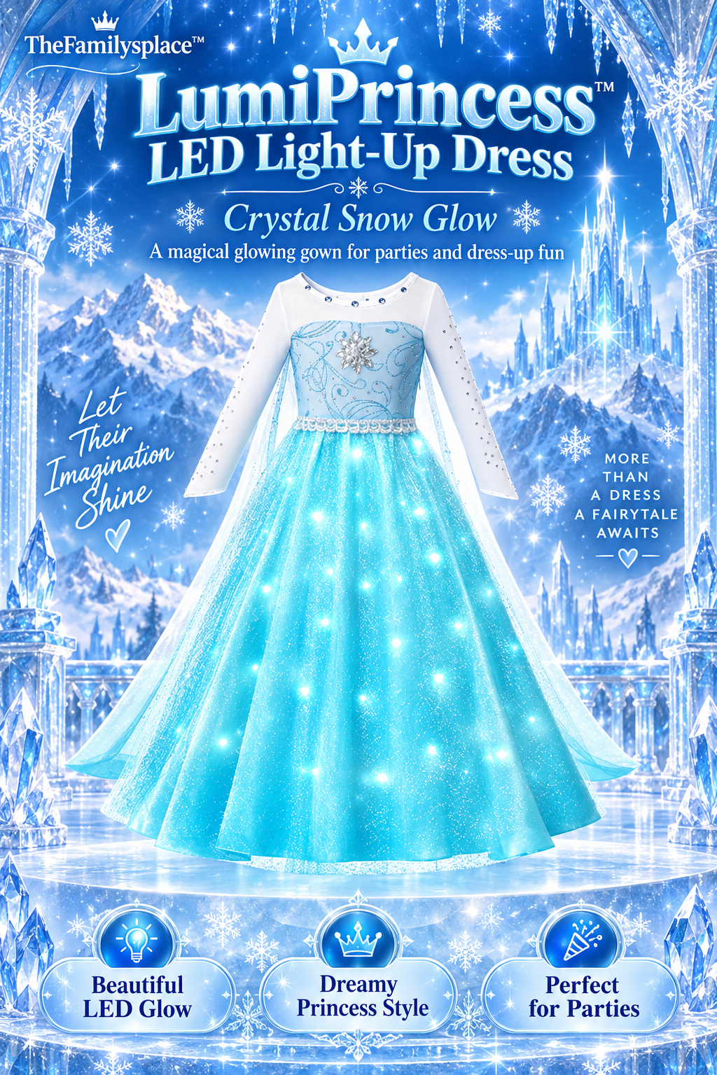 LumiPrincess™ LED Light-Up Dress