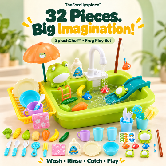 🚰 SplashChef™ Kids Electric Kitchen Sink Play Set