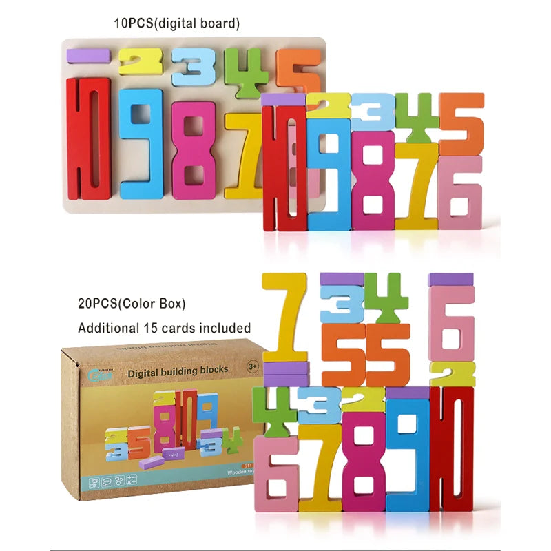 Wooden educational digital blocks – TheFamilysPlace