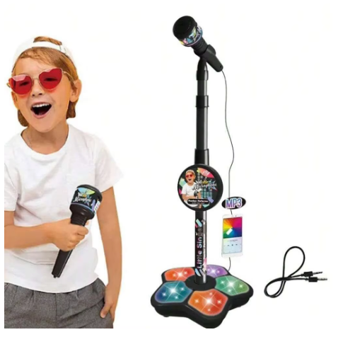 Kids Karaoke Machine With Microphone Stand