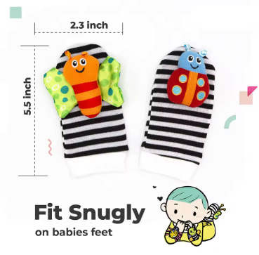RattlePals Hand & Foot Rattle Set