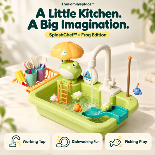 🚰 SplashChef™ Kids Electric Kitchen Sink Play Set