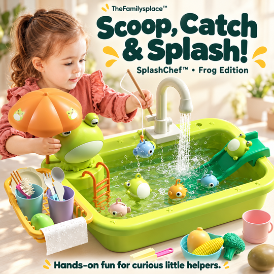 🚰 SplashChef™ Kids Electric Kitchen Sink Play Set