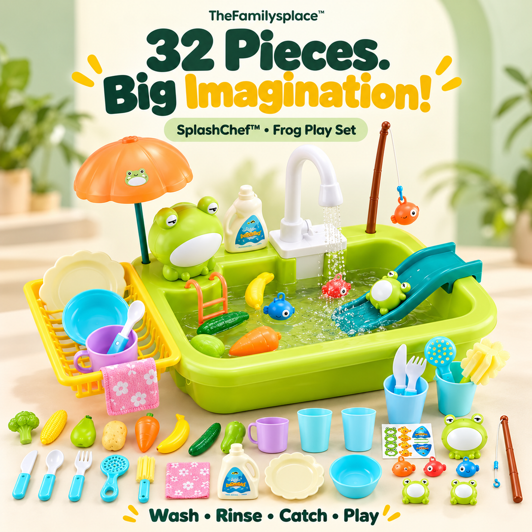 🚰 SplashChef™ Kids Electric Kitchen Sink Play Set