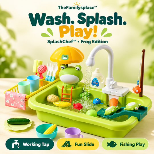 🚰 SplashChef™ Kids Electric Kitchen Sink Play Set